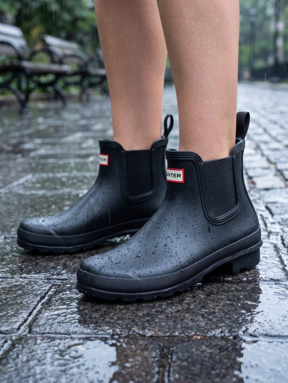 Hunter Original Gloss Chelsea Rain Boots Short Ankle